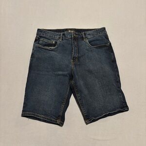 Jeans Shorts Jorts 34 Slim Fit Dark Wash Casual Outdoor Summer Preppy